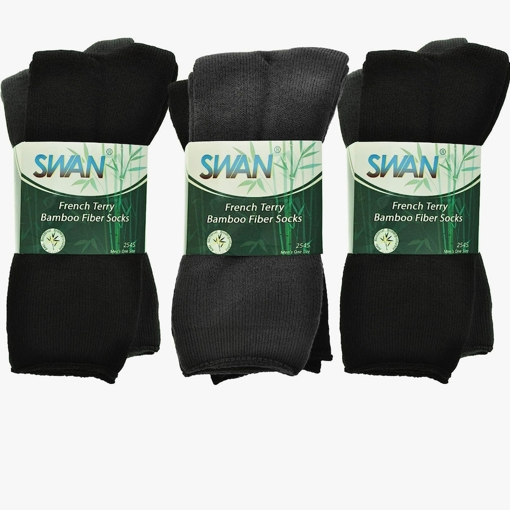 French Terry Bamboo Fiber Socks 6 Pairs